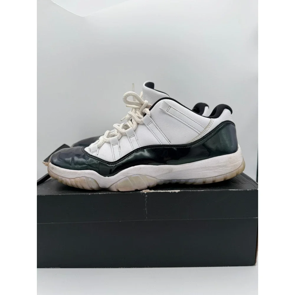 Air Jordan 11 Retro Low Emerald White Black Green 528895-145 Mens 11